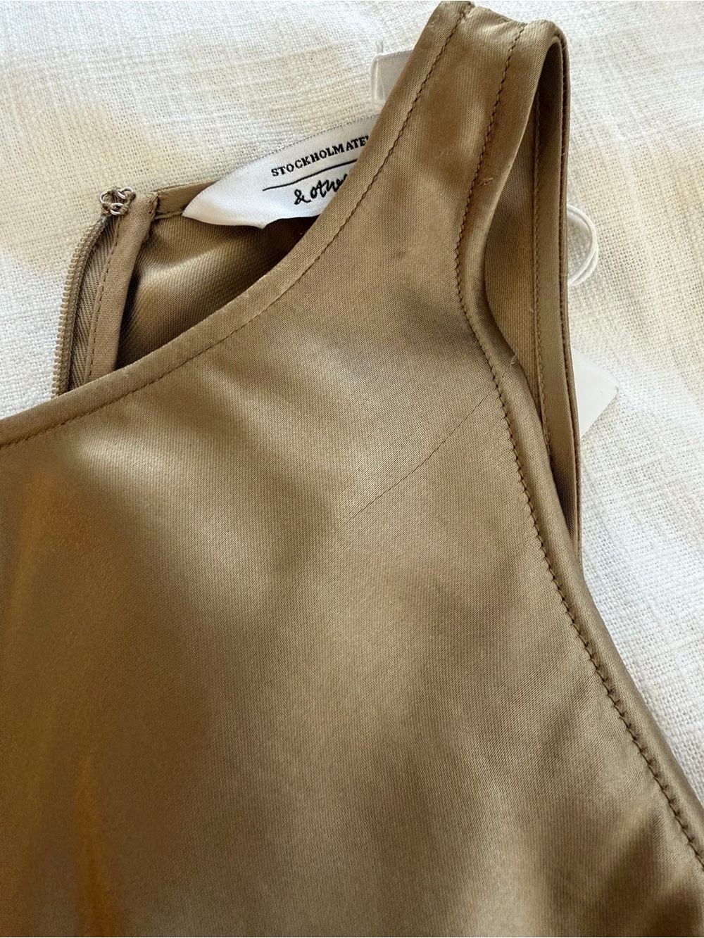 & Other Stories NWT Satin Slip Midi Dress Size 6 - Picture 13 of 15